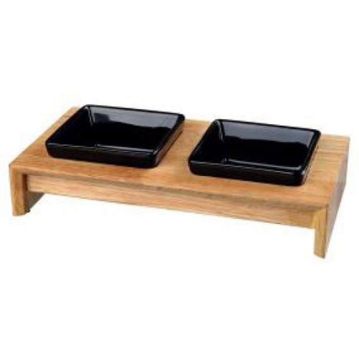 Дві миски на підставці для собак TRIXIE, 2 x 0,4 л/13 см, 36 x 19 x 7 см